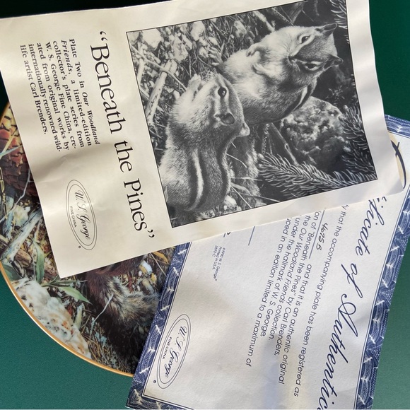 Chipmunks Beneath The Pines Plate Carl Brenders Cabin Lodge decor Wildlife Portr - Picture 2 of 3